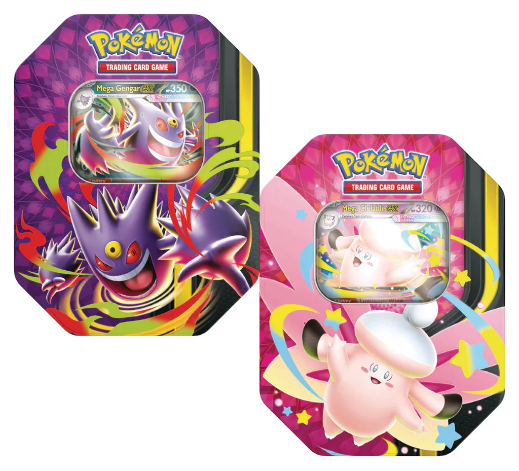 Pokemon Tcg Mega Moon Lit Case (3 Clefable Y 3 Gengar)