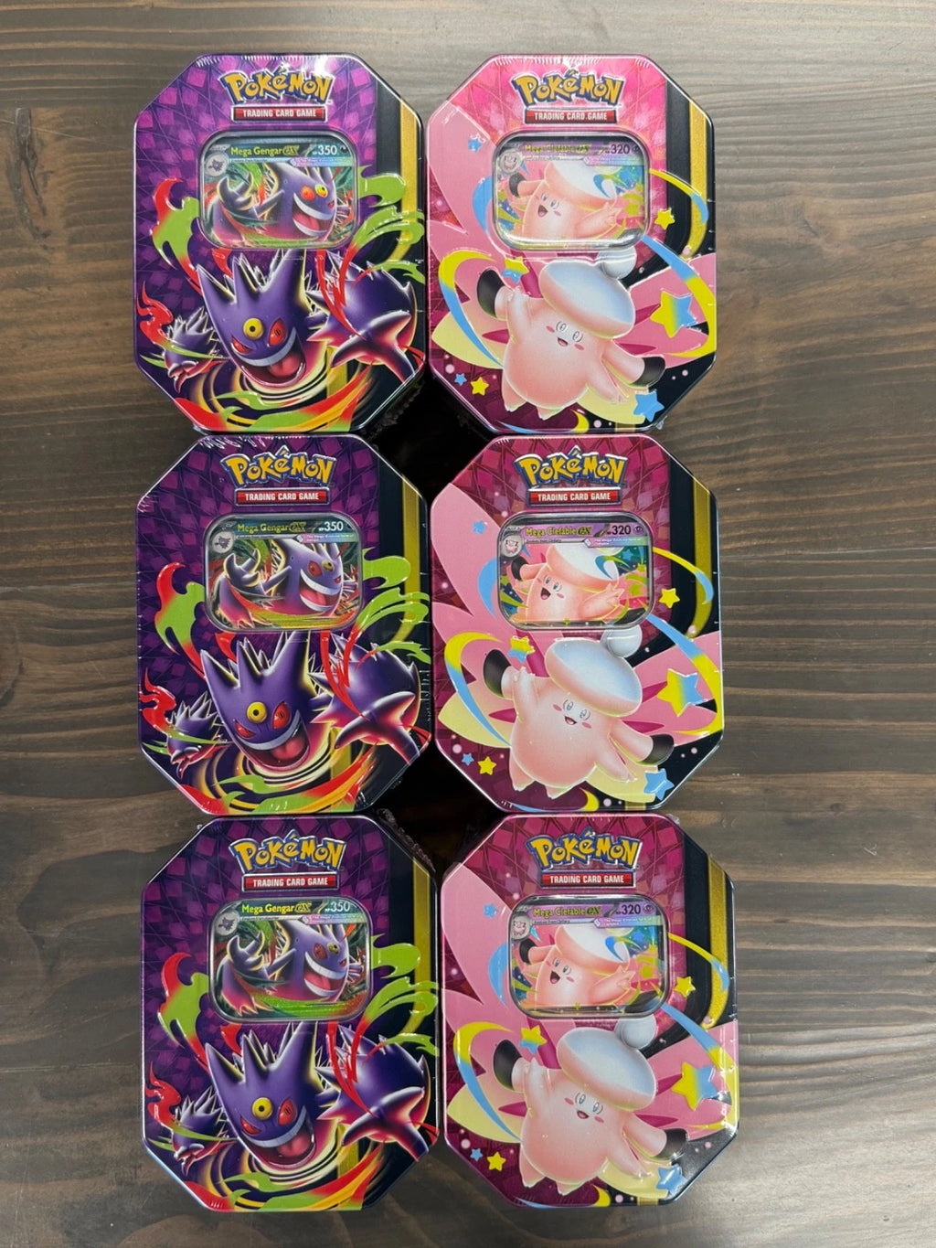 Pokemon Tcg Mega Moon Lit Case (3 Clefable Y 3 Gengar)