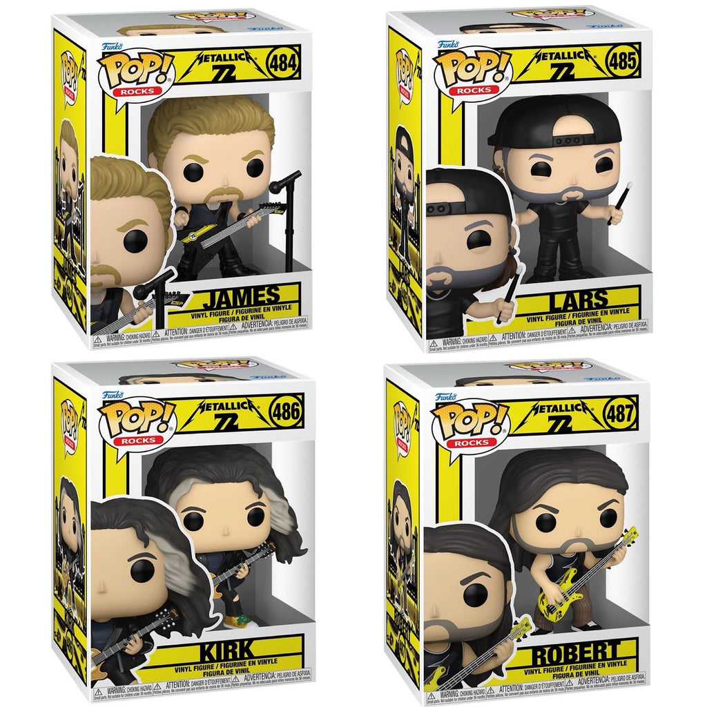Funko Pop! Metallica 72 Seasons 4 Pack - James, Lars, Kirk y Robert