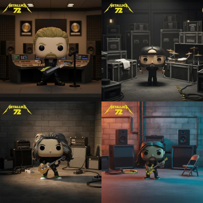 Funko Pop! Metallica 72 Seasons 4 Pack - James, Lars, Kirk y Robert