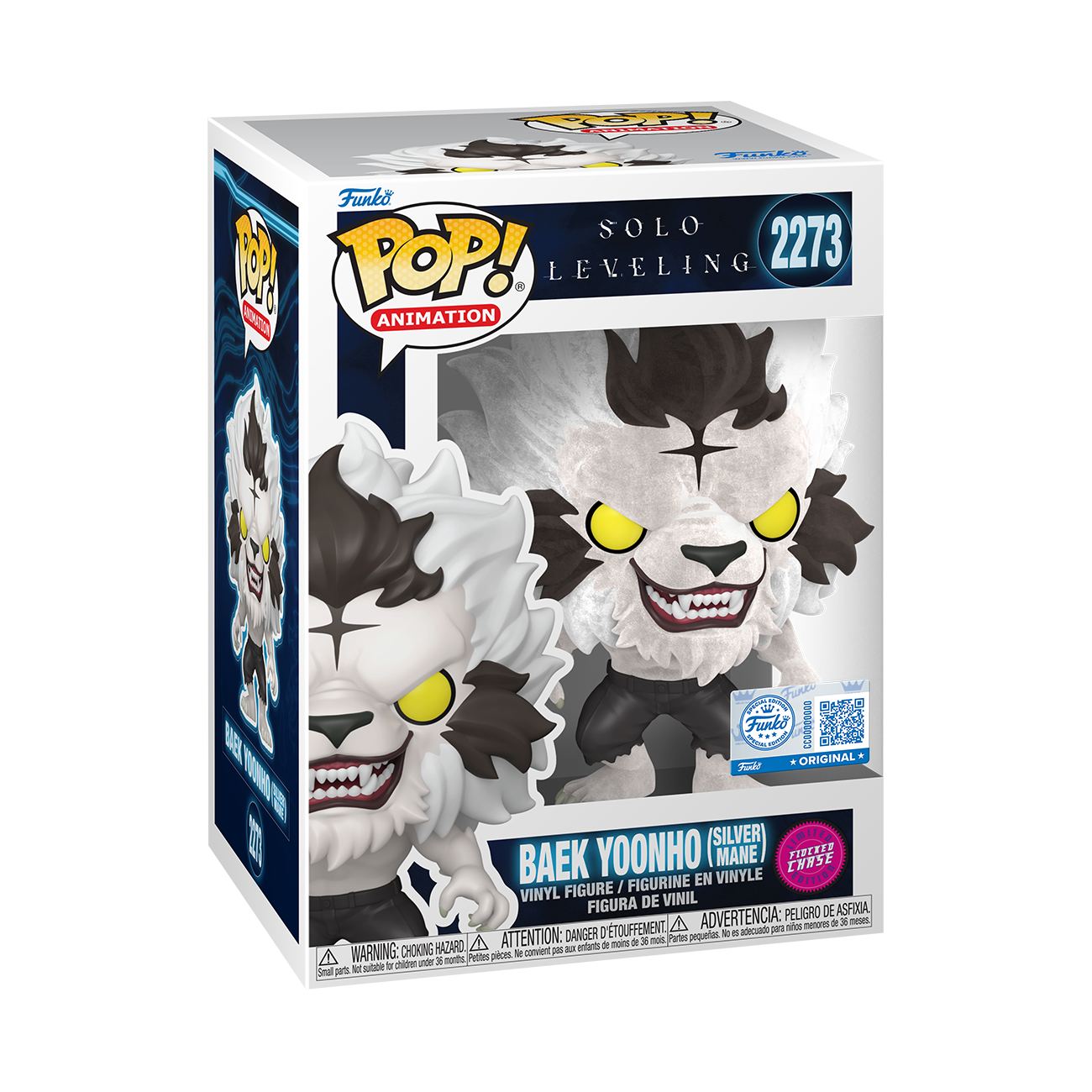 Funko Pop! Solo Leveling - Baek Yoonho Silver Mane #2273 Exclusivo CHASE FLOCKED