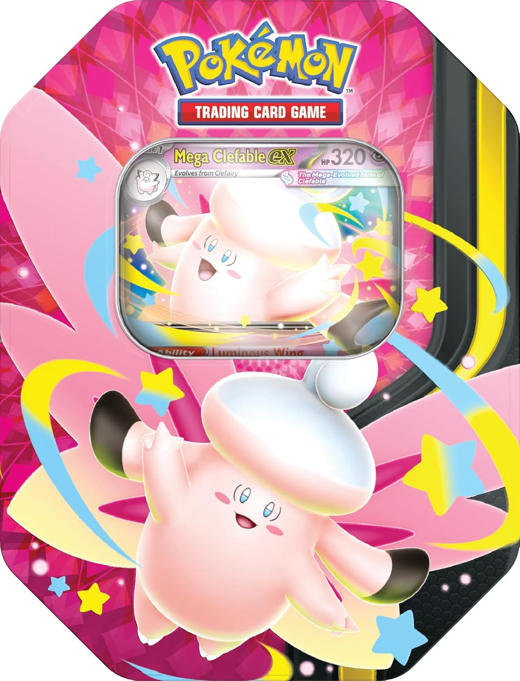 Pokemon Tcg Mega Moonlit Tin - Mega Clefable Ex En Inglés