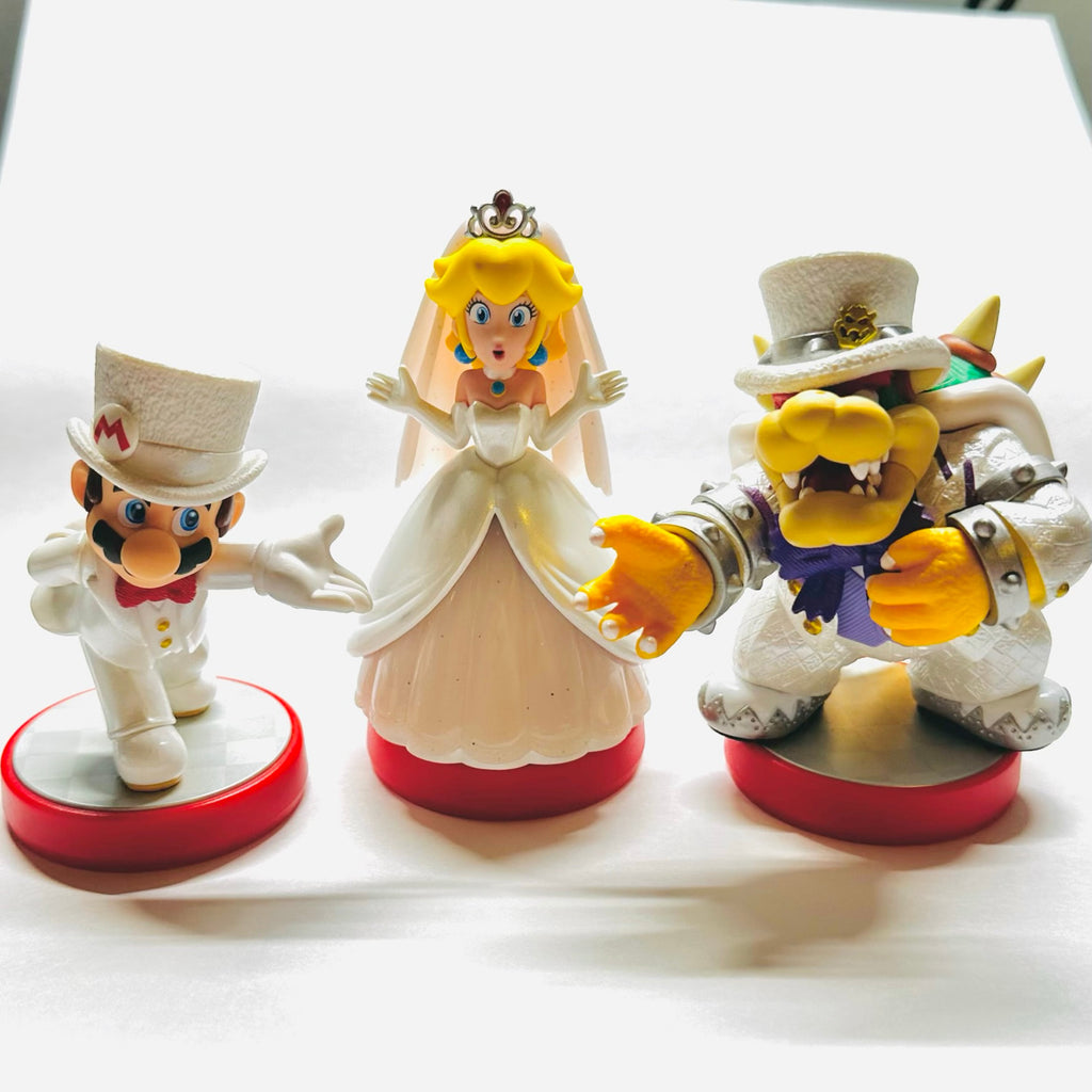 Amiibo Super Mario Odyssey 3 Pack - Mario, Peach and Bowser Wedding Outfit