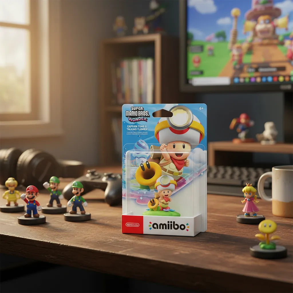 Amiibo Super Mario Wonder Series - Captain Toad And Talking Flower