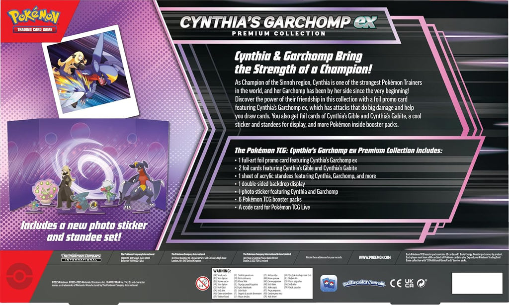 Pokemon Tcg Cynthia's Garchomp Ex Premium Collection en Inglés