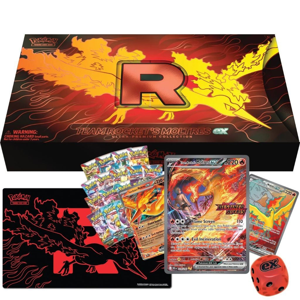 Pokemon TCG: Team Rocket’s Moltres ex Ultra Premium Collection en Inglés
