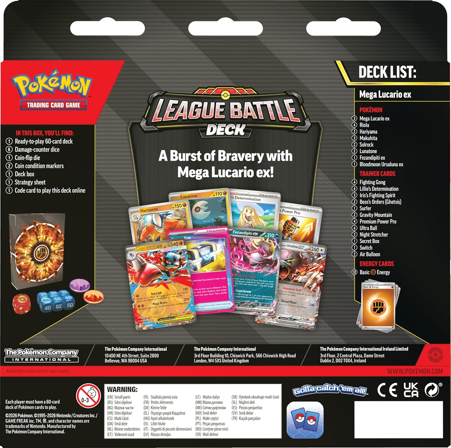 Pokemon Tcg League Battle Deck - Mega Lucario Ex En Inglés