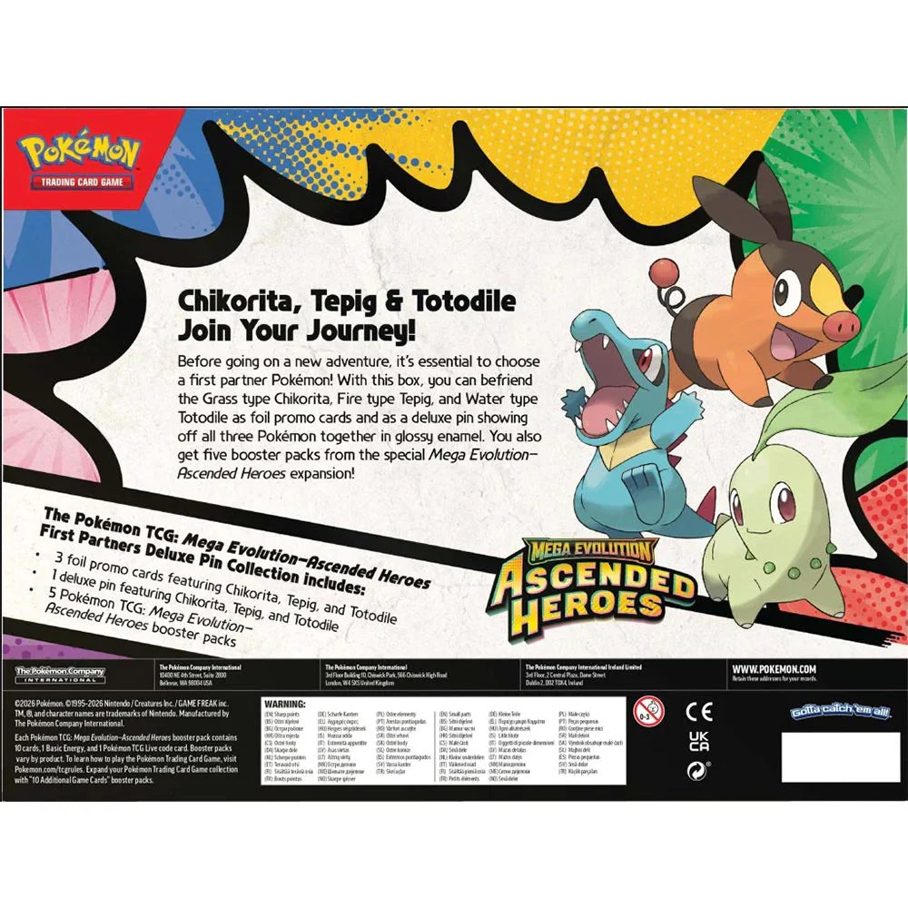 Pokemon Tcg Ascended Heroes - First Partners Deluxe Pin Collection en inglés