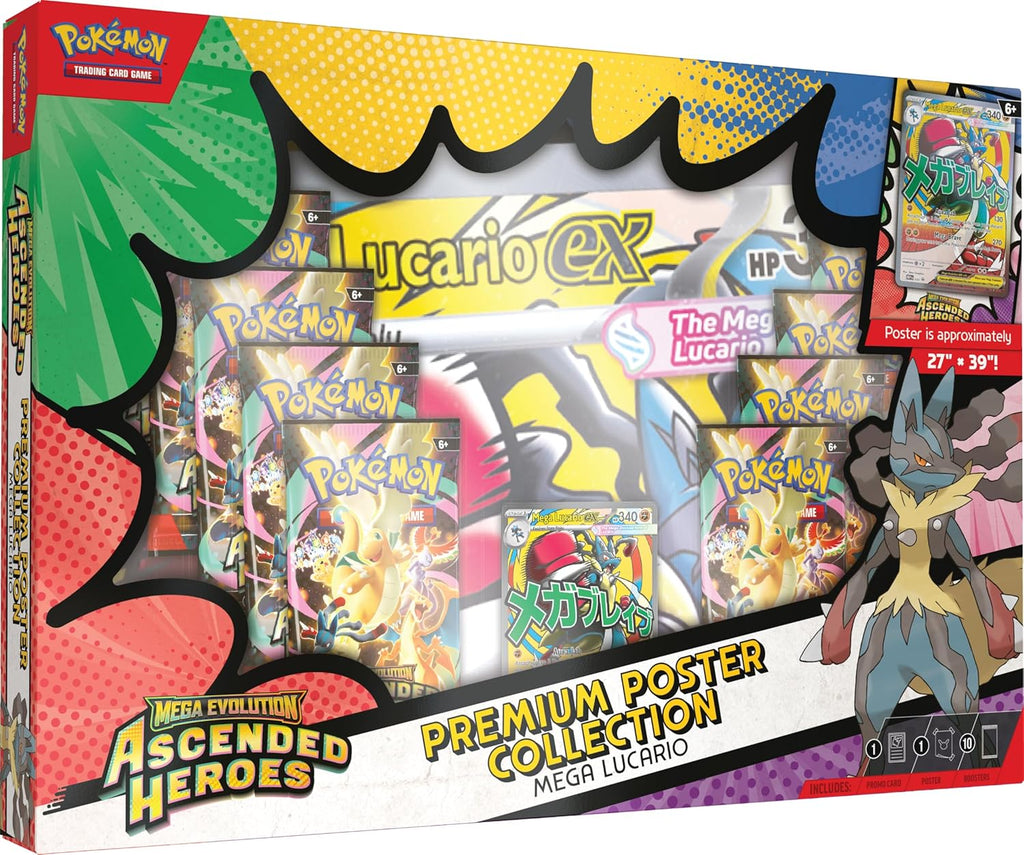 Pokemon Tcg Ascended Heroes - Premium Poster Collection Mega Lucario ex