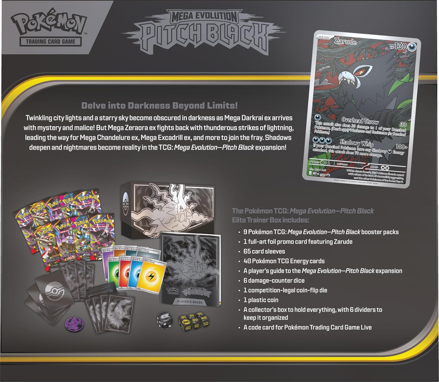 Pokemon Tcg Pitch Black - Elite Trainer Box En Ingles