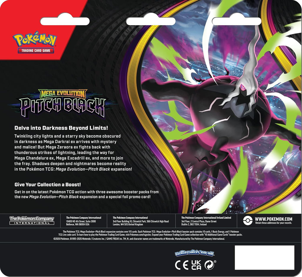 Pokemon Tcg Pitch Black - Booster Blister 3 Pack En Inglés