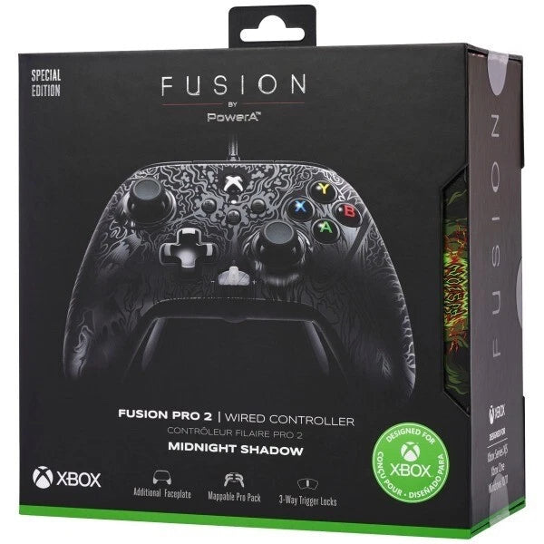 Control Alambrico Power A Fusion Pro 2 Midnight Shadow Xbox Black Midnight Shadow