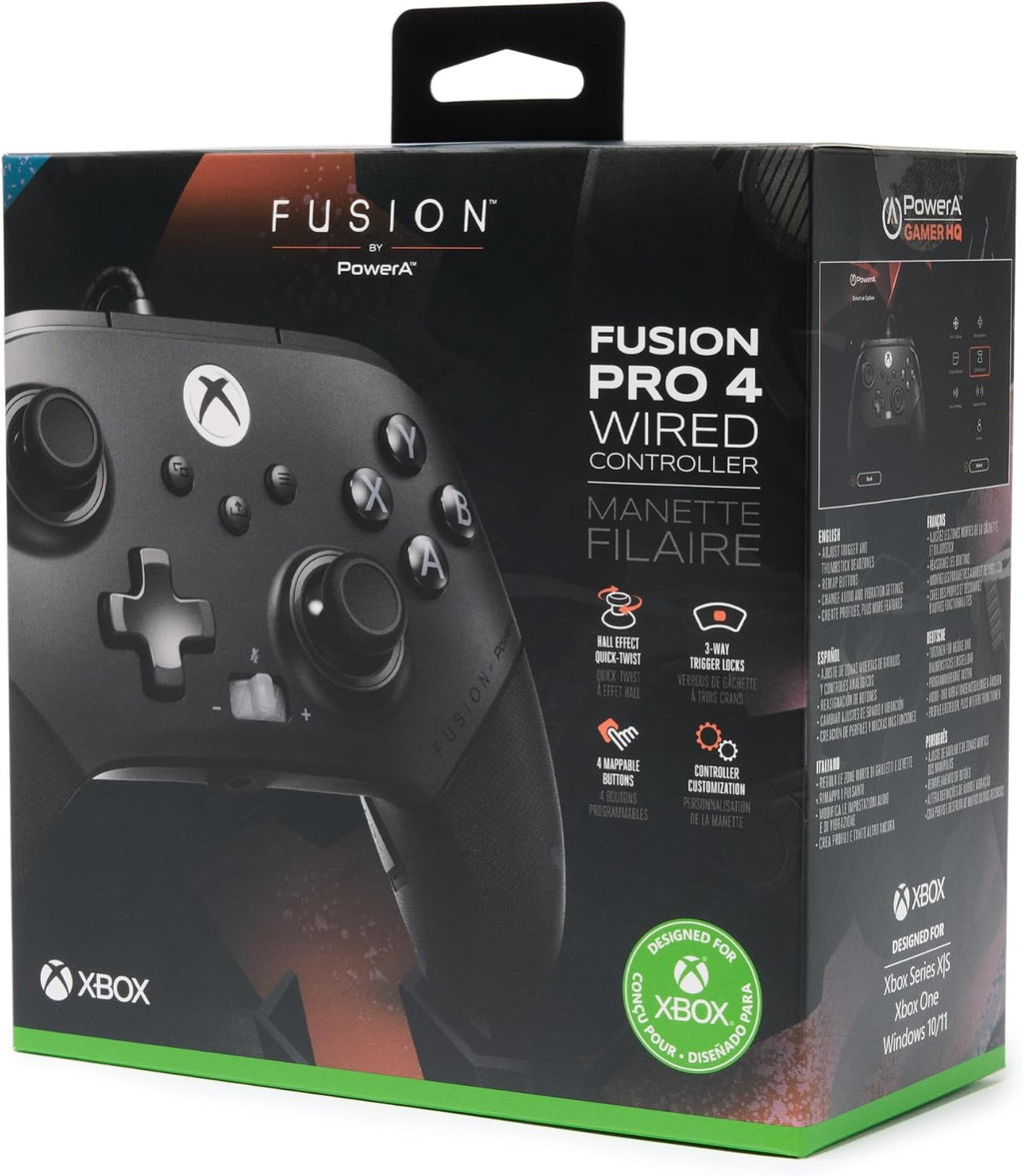 Control Alambrico Powera Fusion Pro 4 Para Xbox Series X y Xbox One