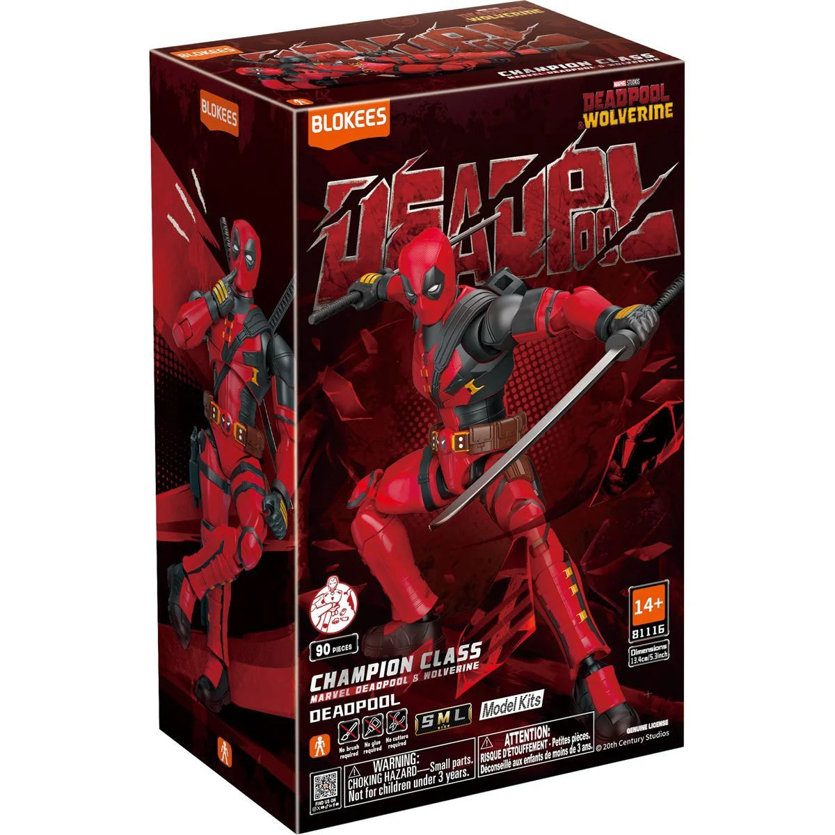 Figura Blokees Marvel Champion Class: Deadpool & Wolverine - Deadpool #81116