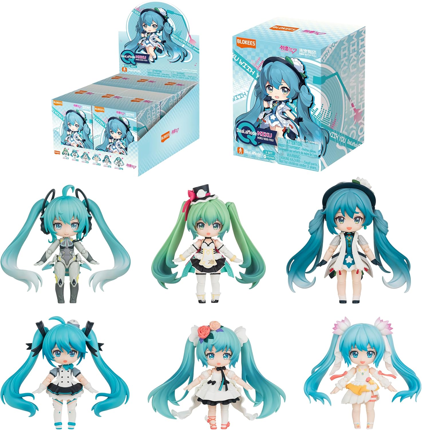 Blokees Hatsune Miku Fantastic Q Series: Miku with You 6 en 1 Display (Caja Sellada)