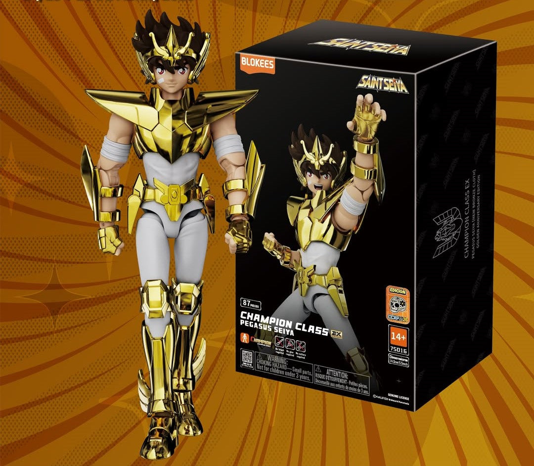 Figura Blokees Champion Class Ex - Saint Seiya Pegasus New Bronze Cloth Golden CXCP 2026 Sticker