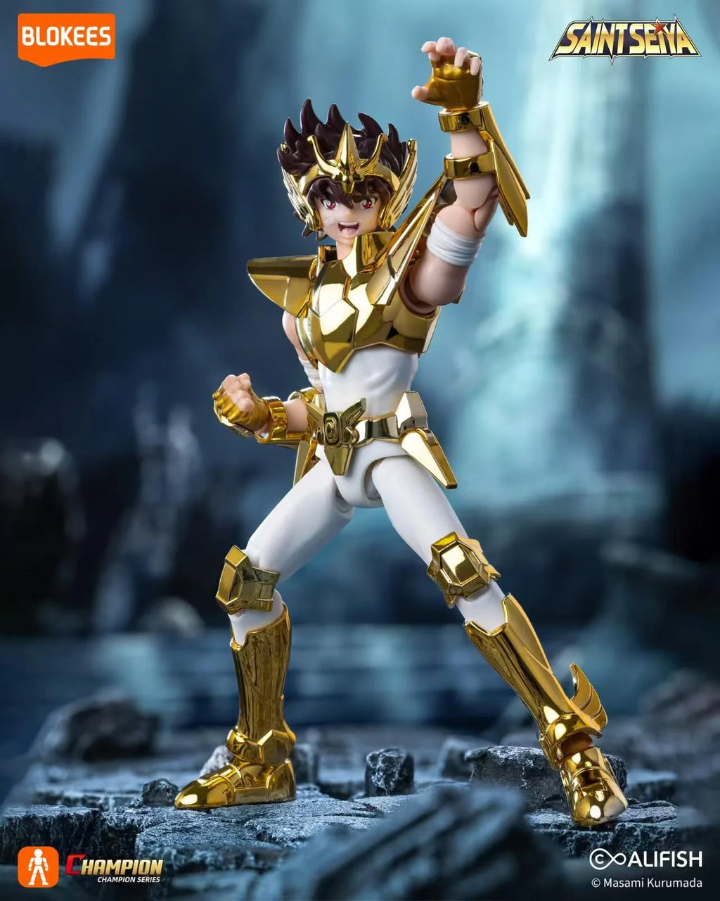 Figura Blokees Champion Class Ex - Saint Seiya Pegasus New Bronze Cloth Golden CXCP 2026 Sticker