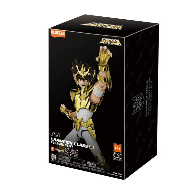 Figura Blokees Champion Class Ex - Saint Seiya Pegasus New Bronze Cloth Golden CXCP 2026 Sticker
