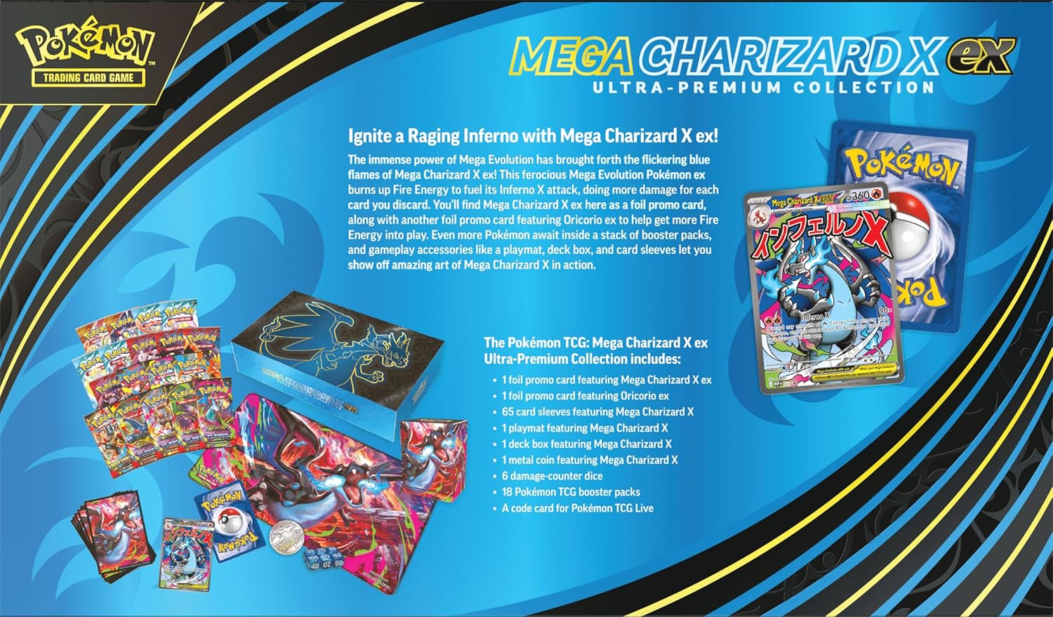 Pokemon Tcg Mega Charizard X Ex Ultra Premium Collection Ing Inglés