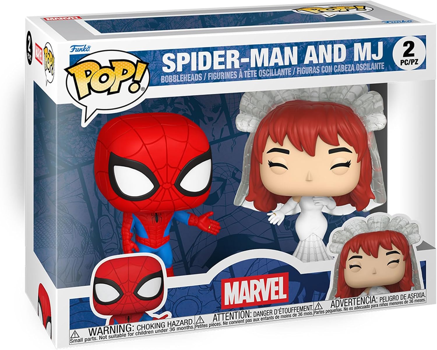 Funko Pop! Superhero Couples - Spiderman and MJ 2 Pack