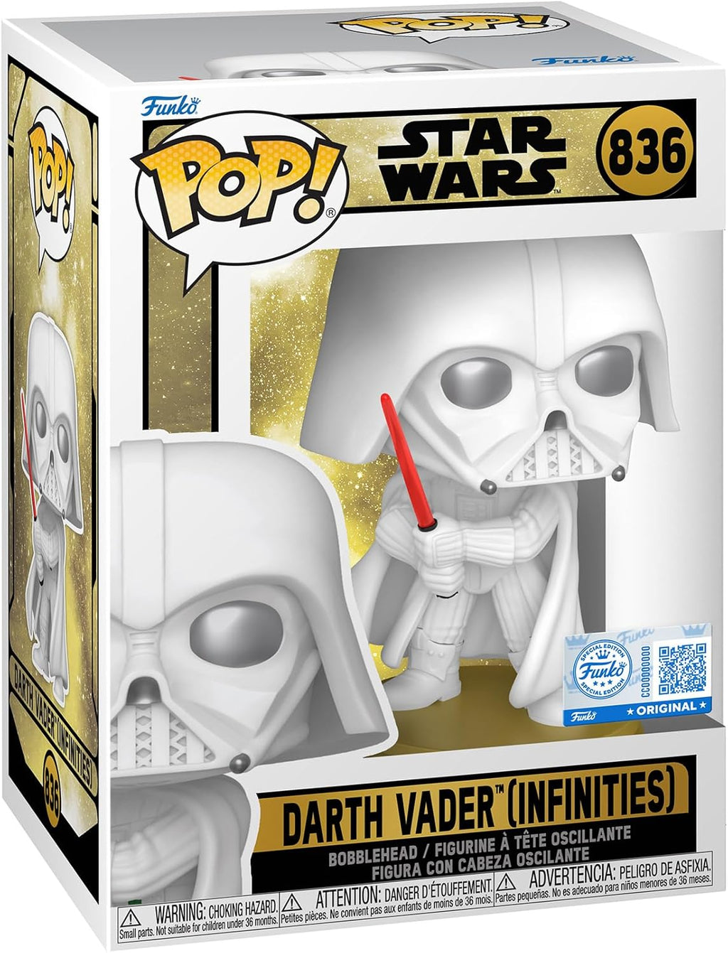 Funko Pop! Star Wars - Darth Vader White #836 Exclusivo