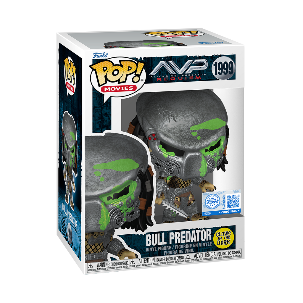Funko Pop! Alien vs Predator Requiem - Bull Predator Glow #1999 Exclusivo