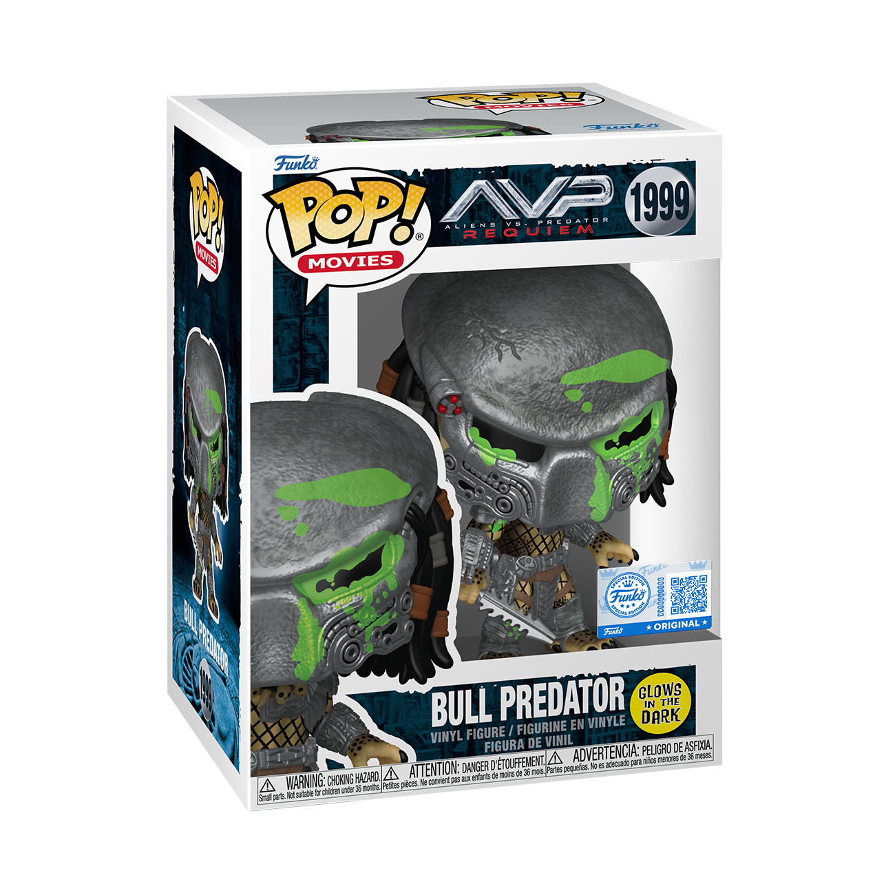Funko Pop! Alien vs Predator Requiem - Bull Predator Glow #1999 Exclusivo