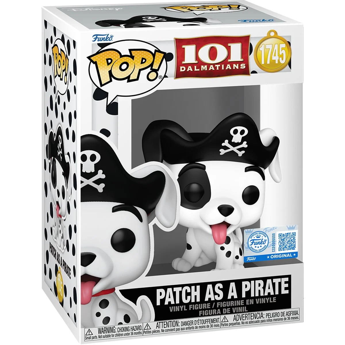 Funko Pop! Disney: 101 Dalmatas - Patch As A Pirate #1745