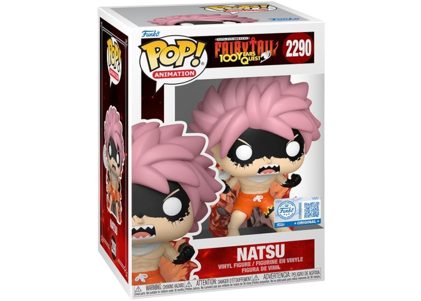 Funko Pop! Fairy Tail - Natsu Fired Up #2290 Exclusivo