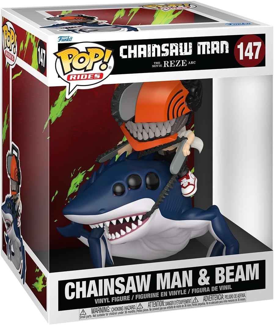 Funko Pop! Chainsaw Man Rides: Reze Arc - Chainsaw Man And Beam #147