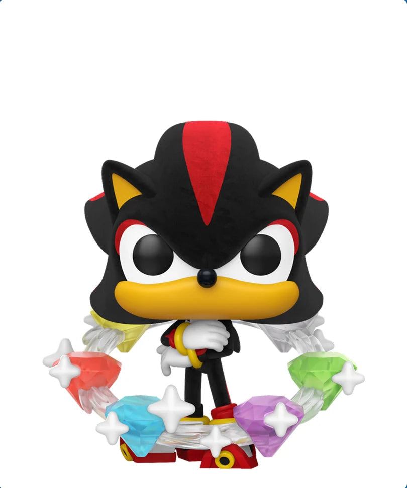 Funko Pop! Sonic - Shadow With Emeralds #1300 Flocked Exclusive