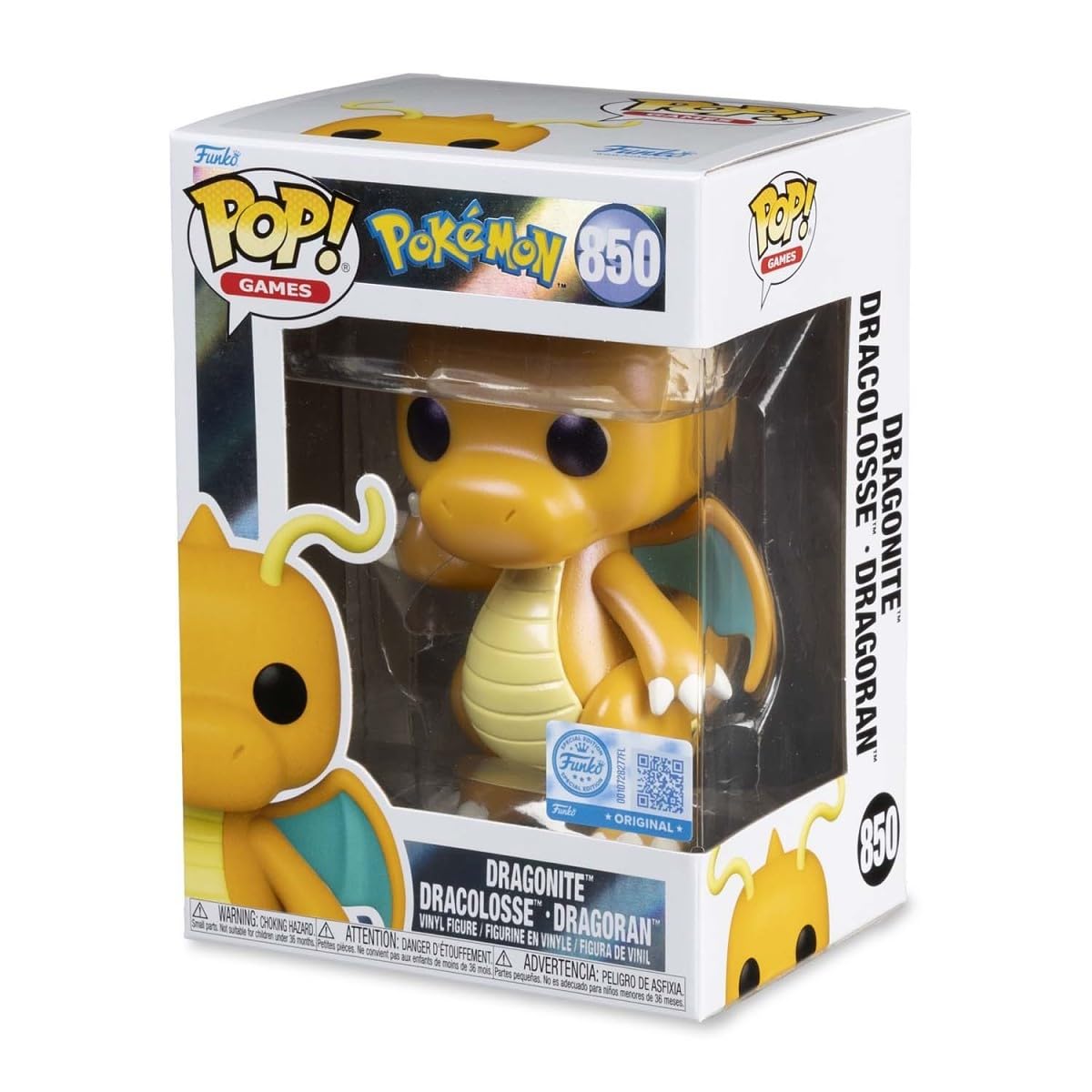 Funko Pop! Pokemon - Dragonite #850 Pearlescent Exclusivo