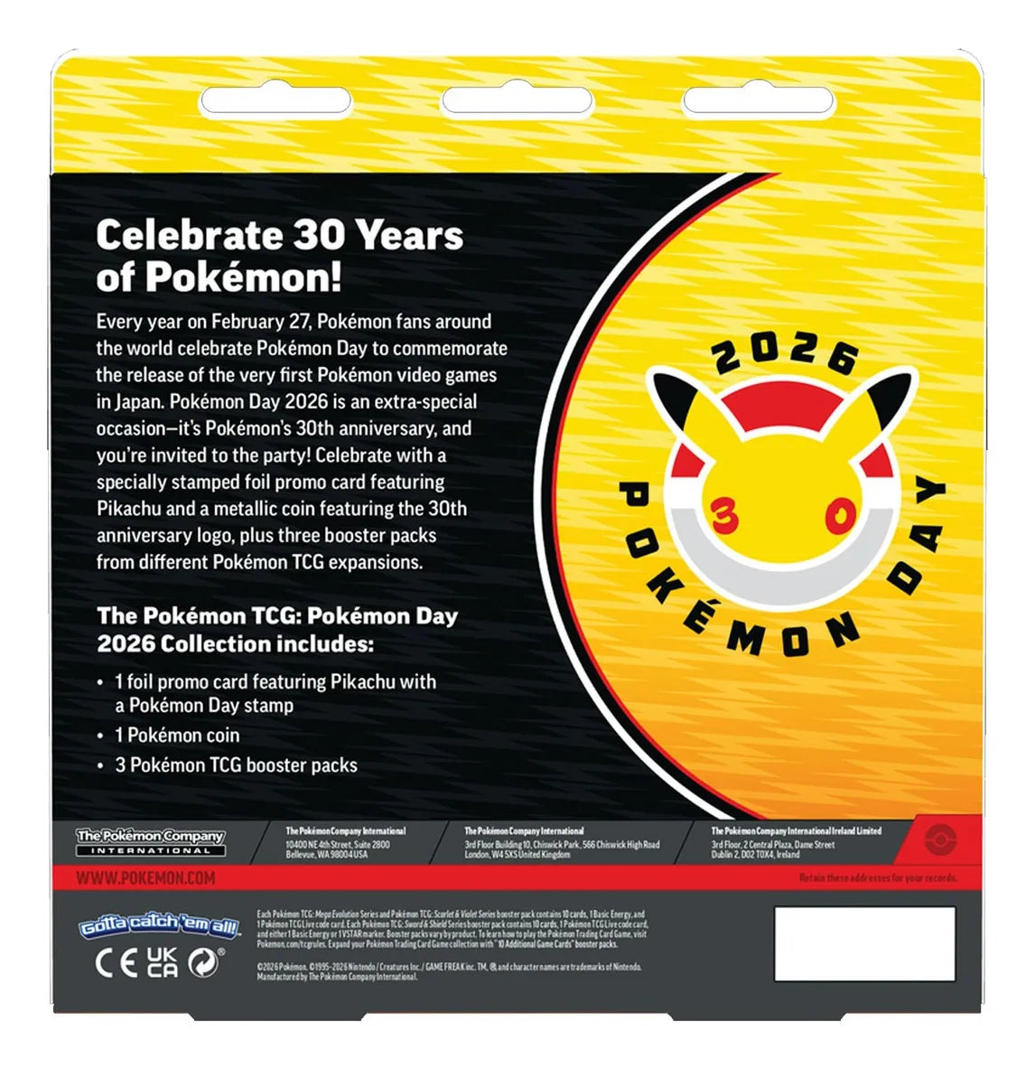Pokemon TCG - Pokemon Day 2026 Collection en Ingles